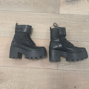 Windsor Smith Shoes Windsor Smith Black Leather Platform Boots